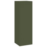 vidaXL Supports de Plante d'Extérieur Pilier 3 Pièces Acier Vert Olive