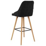 vidaXL Tabourets de bar lot de 2 noir velours
