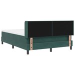 vidaXL Lit à ressorts avec matelas Vert foncé 190 x 140 cm Polyester