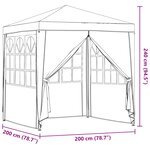 vidaXL Tente de fête Rouge 200 x 200 x 240 cm PE et acier