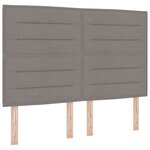 vidaXL Lit à ressort avec matelas et banc taupe 160x200 cm tissu