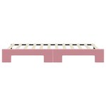 vidaXL Lit de jour avec gigogne sans matelas rose 80x200 cm