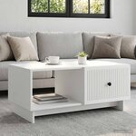 vidaXL Table basse Blanc 90 x 50 x 40 cm Bois d'ingénierie