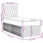 vidaXL Sommier à lattes de lit avec matelas Gris foncé 100x200 cm