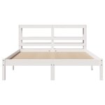 vidaXL Cadre de lit sans matelas blanc 140x190 cm bois de pin massif