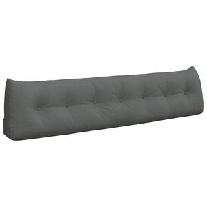 vidaXL Coussin de Dos Gris foncé 200 x 24 x 50 cm tissu