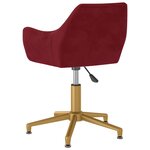 vidaXL Chaise pivotante de salle à manger Rouge bordeaux Velours