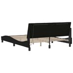 vidaXL Cadre de lit sans matelas noir 160x200 cm tissu
