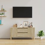 vidaXL Meuble TV Chêne sonoma 102x44 5x50 cm Bois d'ingénierie