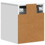 vidaXL Cabinet de chevet mural 2 pc Blanc 34 5 x 33 x 40 cm