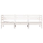 vidaXL Canapé de jardin 3 places blanc bois de pin massif