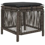 vidaXL Ensemble de salle à manger pour jardin 4 Pièces Gris et Gris foncé