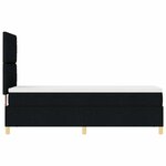 vidaXL Lit avec sommier Noir 80x200 cm Tissu