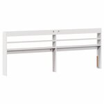 vidaXL Tête de lit avec étagères blanc 180 cm bois massif de pin