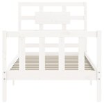 vidaXL Cadre de lit sans matelas blanc 90x200 cm bois de pin massif