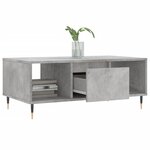 vidaXL Table basse Gris béton 90x50x36 5 cm Bois d'ingénierie