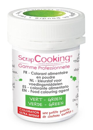 Colorant alimentaire en poudre 15 g - vert Scrapcooking 