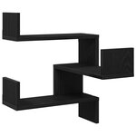 vidaXL Étagères murales 2 Pièces Chêne noir 40x40x49 5 cm Bois d'ingénierie
