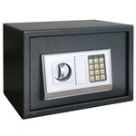 vidaXL Coffre-fort numérique électronique gris foncé 35x25x25 cm en acier