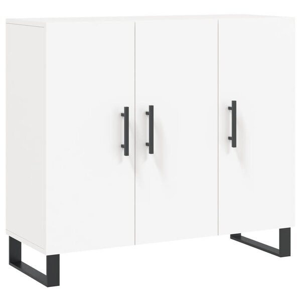 vidaXL Buffet blanc 90x34x80 cm bois d'ingénierie
