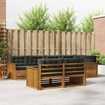 vidaXL Ensemble de canapés d'extérieur 7 Pièces Naturel et Anthracite