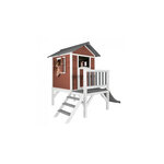 AXI Beach Lodge XL Maisonnette Scetinavian rouge Toboggan Gris