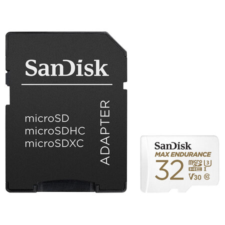 Sandisk sandisk max endurance microsdhc uhs-i u3 v30 32 go + adaptateur sd