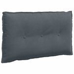vidaXL Coussin de Dos Gris foncé 80 x 50 cm Tissu en velours côtelé