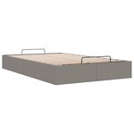 vidaXL Cadre de lit ottoman sans matelas taupe 120x190 cm tissu
