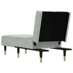 vidaXL Chaise longue gris clair velours