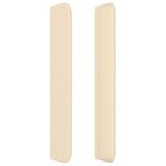 vidaXL Tête de lit avec oreilles Crème 147x16x118/128 cm Tissu