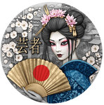 GEISHA Whispers of Grace Pièce de monnaie en argent de 2 oz 5 Dollars Niue 2025