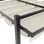 vidaXL Tonnelle de jardin avec toit rétractable crème 3x3 m aluminium