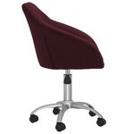 Vidaxl chaises pivotantes à manger lot de 2 violet tissu