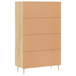 vidaXL Buffet haut chêne sonoma 69 5x31x115 cm bois d'ingénierie