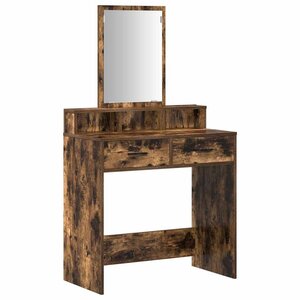 vidaXL Coiffeuse Chêne fumé 79 x 41 x 140 cm Bois d'ingénierie