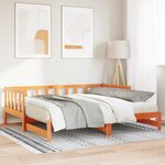 vidaXL Lit d'appoint sans matelas Marron 2x(80x200) cm