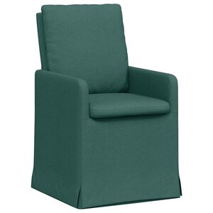 vidaXL Chaises de salle à manger 2 Pièces Vert foncé 57 x 67 x 98 cm