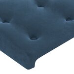vidaXL Tête de lit à LED Bleu foncé 80x5x118/128 cm Velours