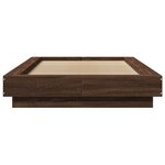 vidaXL Cadre de lit chêne marron 90x190 cm bois d'ingénierie