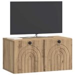vidaXL Meuble TV mural 59 5 x 31 x 30 cm Chêne artisanal