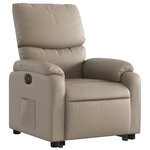 vidaXL Fauteuil inclinable électrique cappuccino similicuir