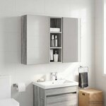 vidaXL Armoire murale de salle de bain Gris Sonoma 20 x 16 x 62 5 cm