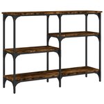 vidaXL Table console chêne fumé 102x29x75 cm bois d'ingénierie