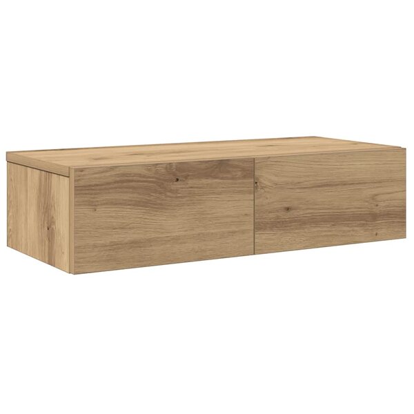 vidaXL Étagère murale avec tiroirs chêne artisanal bois d'ingénierie