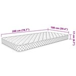 vidaXL Matelas en mousse à mémoire de forme blanc 100x200x17 cm doux