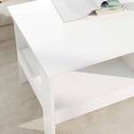 vidaXL Table basse Blanc 90 x 50 x 45 cm Bois d'ingénierie