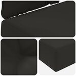 vidaXL Coussin de canapé d'extérieur 3 Pièces Noir Polyester
