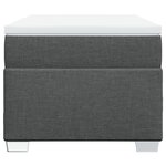 vidaXL Sommier à lattes de lit avec matelas Gris foncé 80x200 cm Tissu