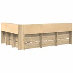 vidaXL Lit Bibliothèque Chêne sonoma 160 x 200 cm Bois d'ingénierie